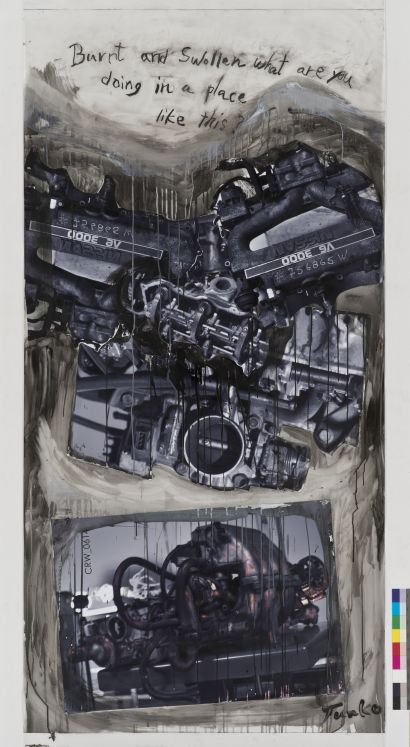 Lift the Curtain Series, No. 1 - a Paint Artowrk by Junko Chodos